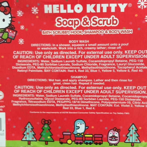 NWOT Hello Kitty Soap and Scrub four piece Bath set. (For ages three and up) - Picture 2 of 2